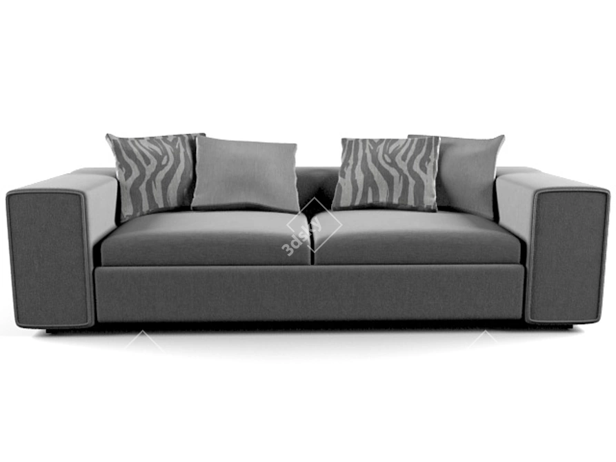 Elegant Springfield Sofa: Timeless Comfort 3D model image 1