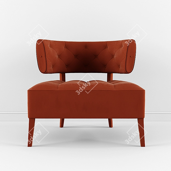 Brabbu Zulu Armchair: Stylish Comfort for Your Space 3D model image 1