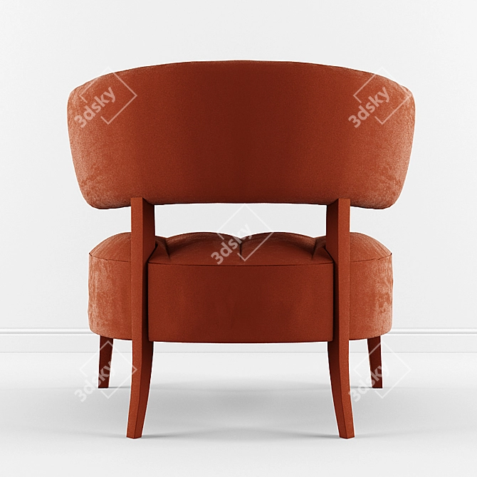 Brabbu Zulu Armchair: Stylish Comfort for Your Space 3D model image 2