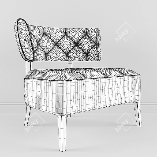 Brabbu Zulu Armchair: Stylish Comfort for Your Space 3D model image 3