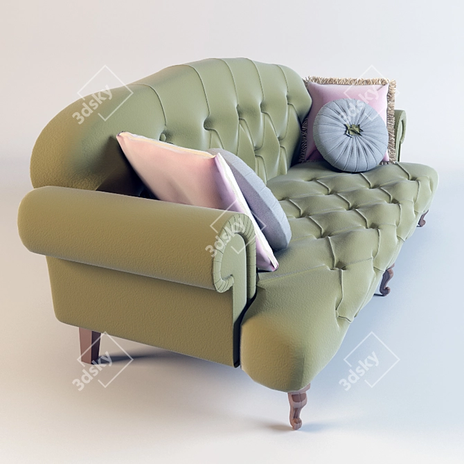 Elegant Classic Sofa 3D model image 1