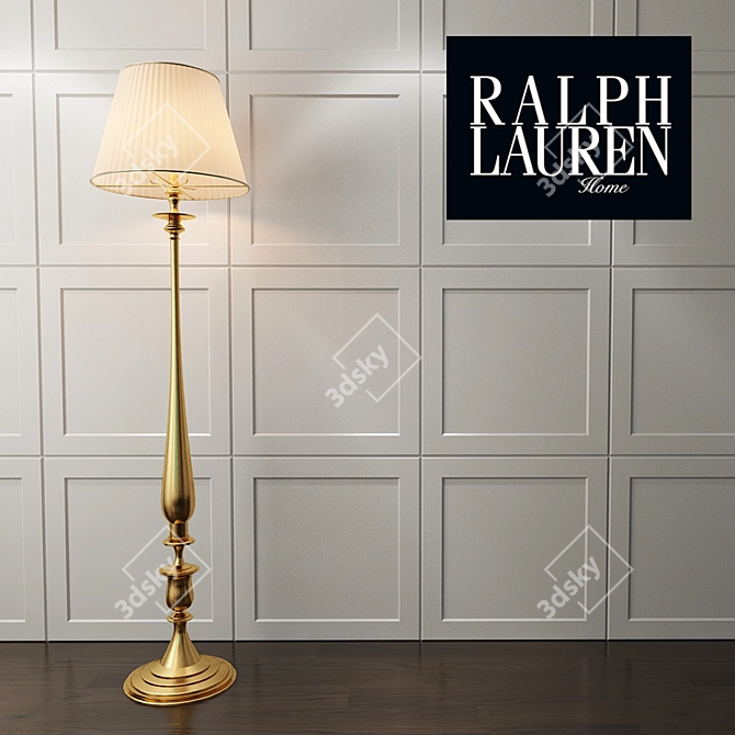 Ralph Lauren Darien Floor Lamp - Elegant Lighting Solution 3D model image 1