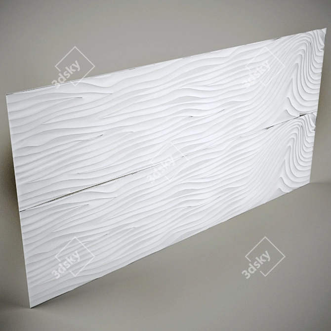 Stylish Plaster Wall Decor 3D model image 1