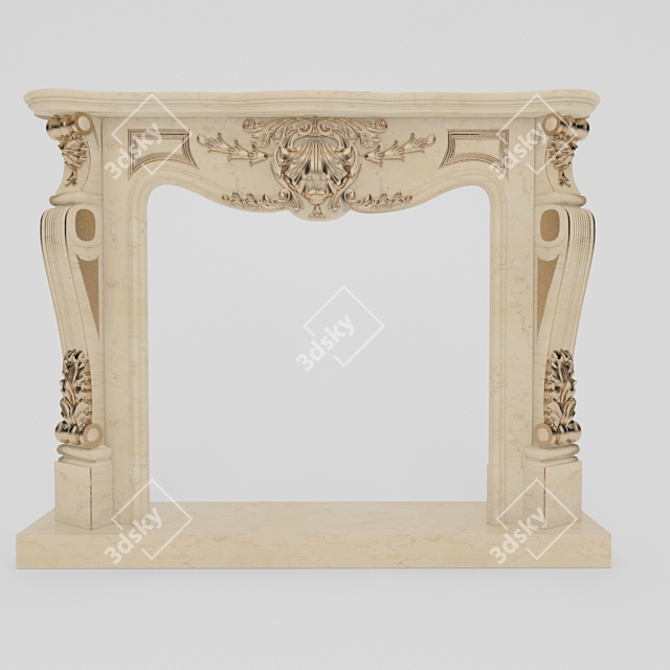 Elegant Hearth Portal 3D model image 1