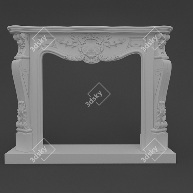 Elegant Hearth Portal 3D model image 2