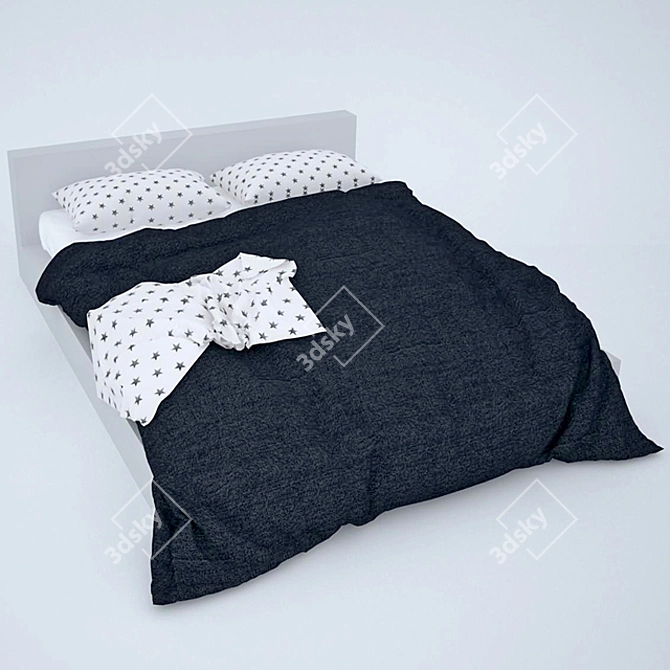 Bedding Set: Luxurious Linens 3D model image 1