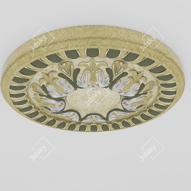 Elegant Ceiling Rose - D50cm 3D model image 2