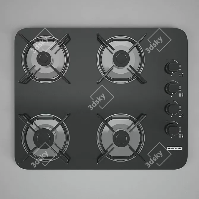 Brazilian-made Tramontina 4GG 55 Cooktop 3D model image 2