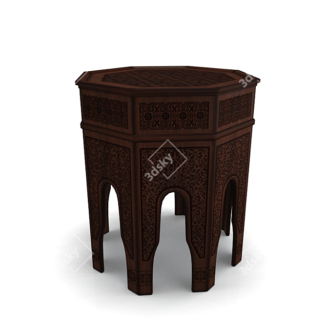 Versatile Wooden Stool: Taburet 3D model image 1