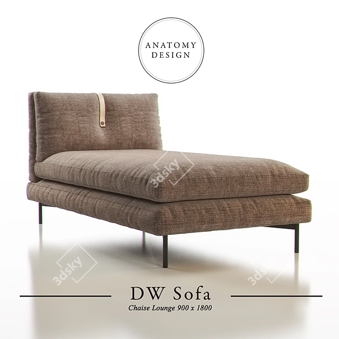 Anatomic DW Sofa Chaise Lounge 3D model image 1