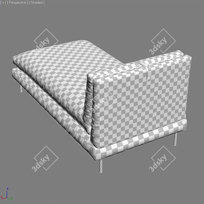Anatomic DW Sofa Chaise Lounge 3D model image 2