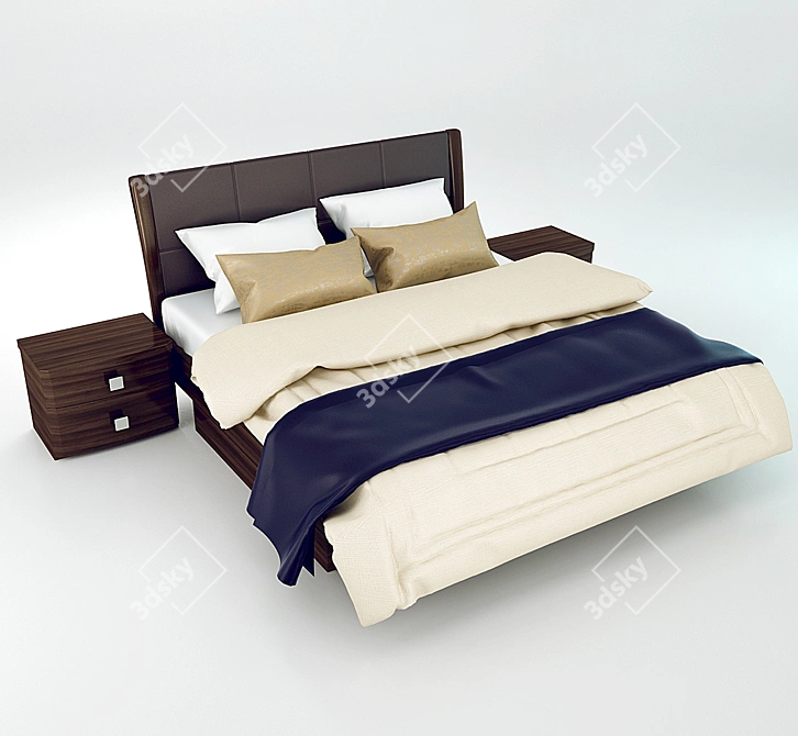 Romantic Romeo Bed - 160 3D model image 1