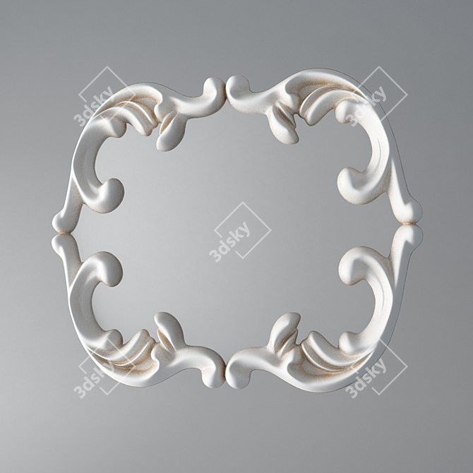 Elegant Reflections: Decorative Mirror 3D model image 1