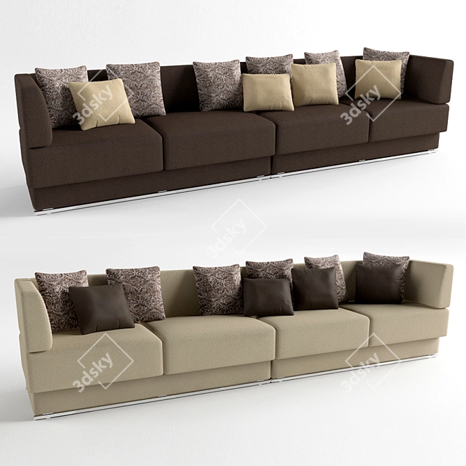 Modern 3D Model Sofa 3D model image 1