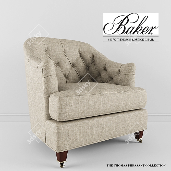 Windsor Lounge Chair: Elegant and Comfortable 3D model image 1