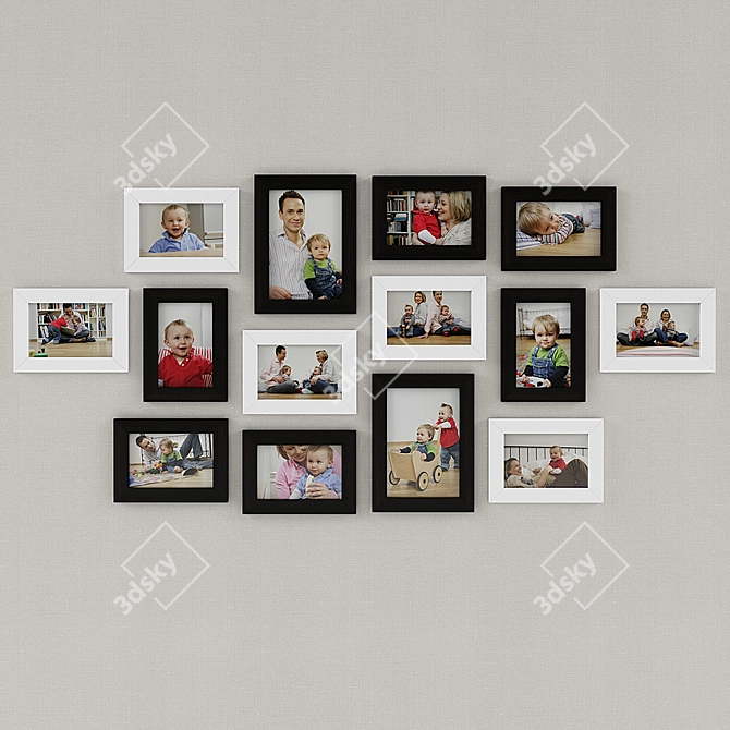 Family Frames: IKEA Photo Display 3D model image 1