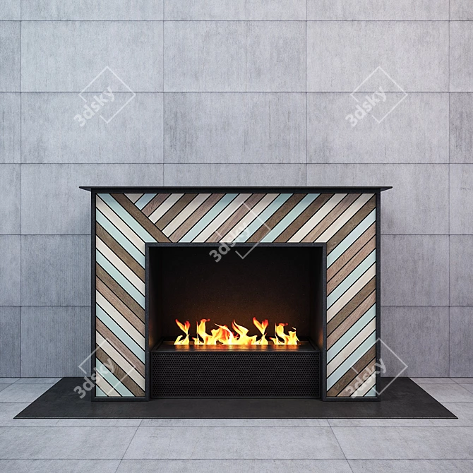 Cozy Fire Display 3D model image 1