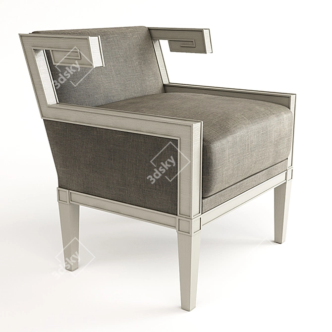 Sleek Deniot Troy Armchair 3D model image 1