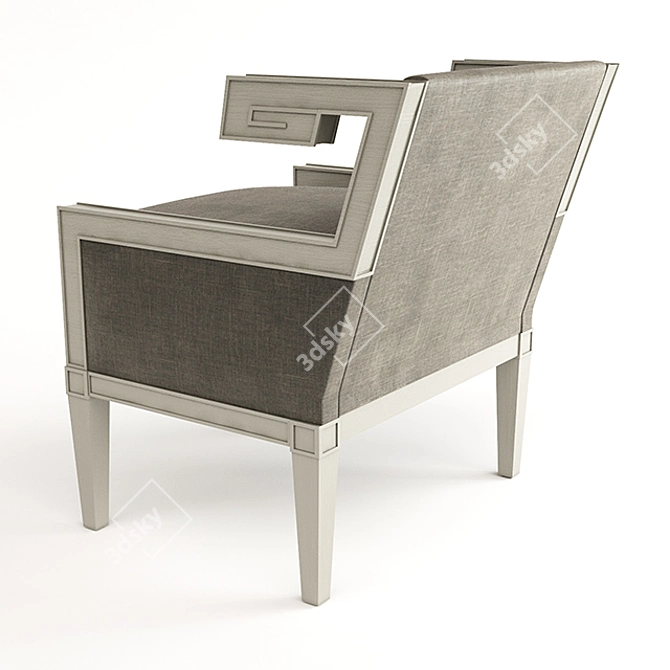 Sleek Deniot Troy Armchair 3D model image 2