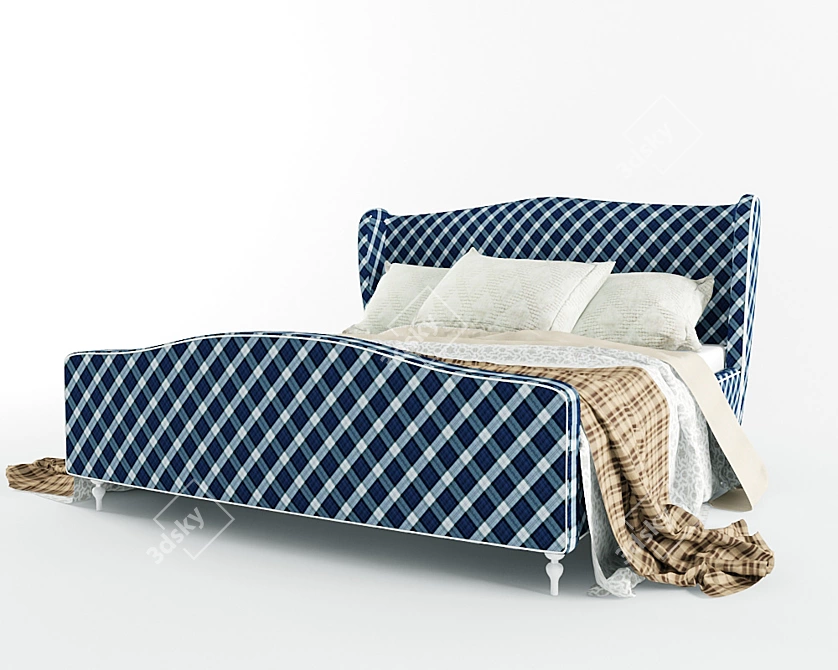 Classic Style Bed 3D model image 2