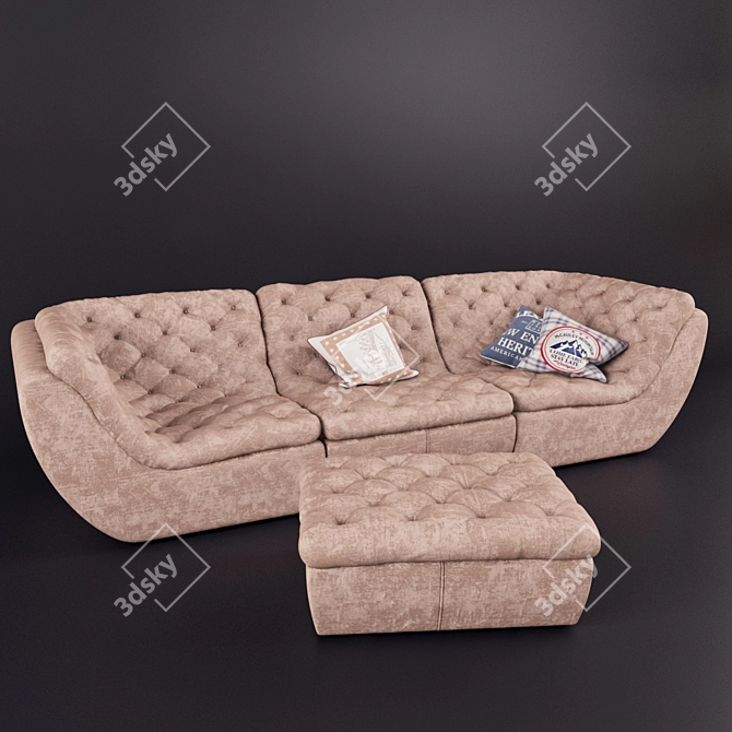 Midnight Modular Sofa 3D model image 3