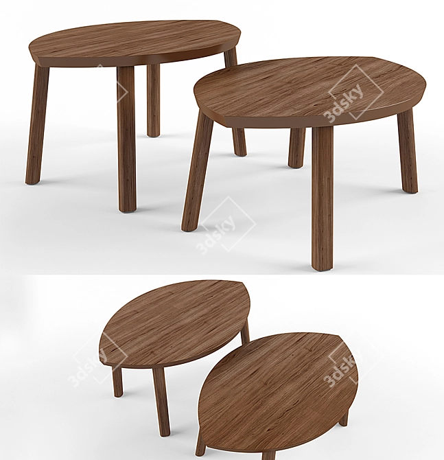 Stylish IKEA Stockholm Tables 3D model image 1