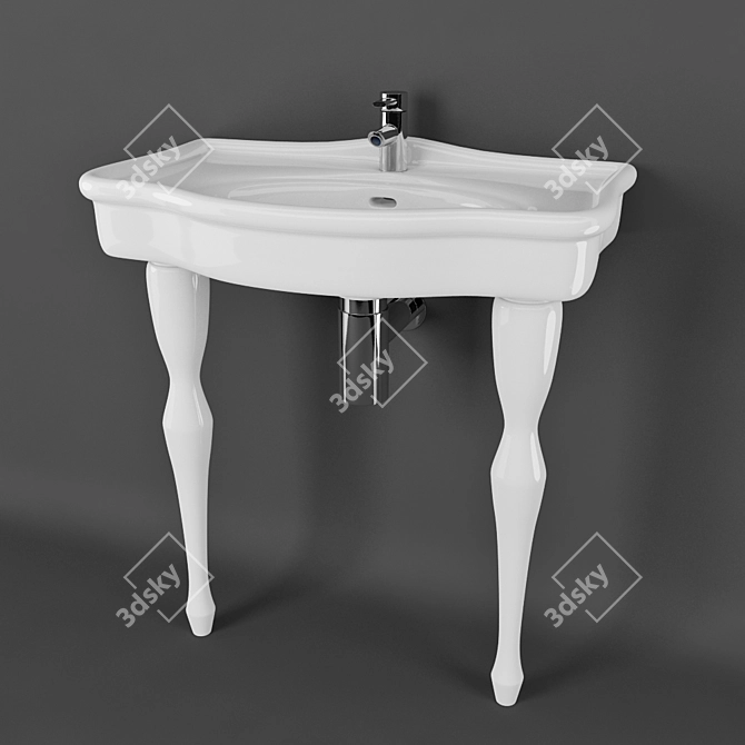 Porta Elizabeth HDLP001 - Elegant Washbasin 3D model image 1