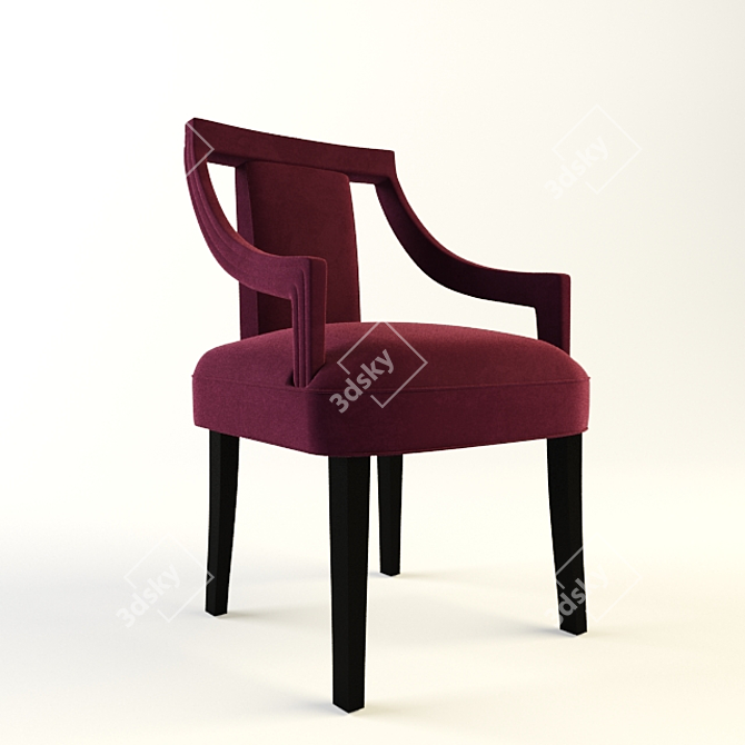 Chair Wood Bark 3D model image 1