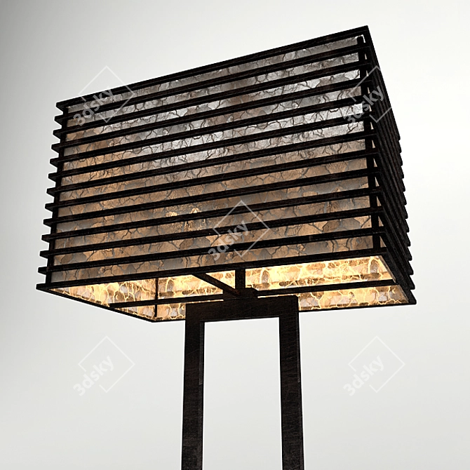 Modern Metal Table Lamp 3D model image 2