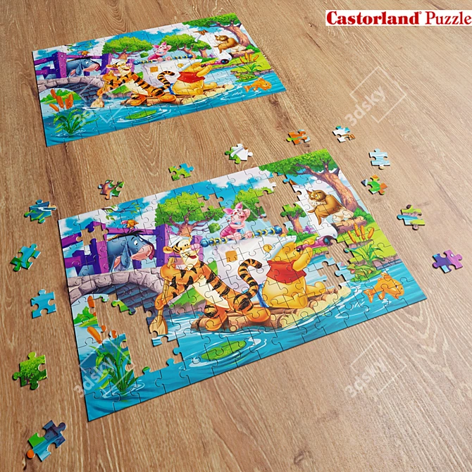 Winnie the Pooh Puzzle Set 3D model image 1