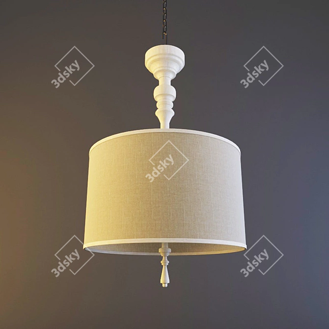 Elegant Vivien Chandelier 3D model image 1