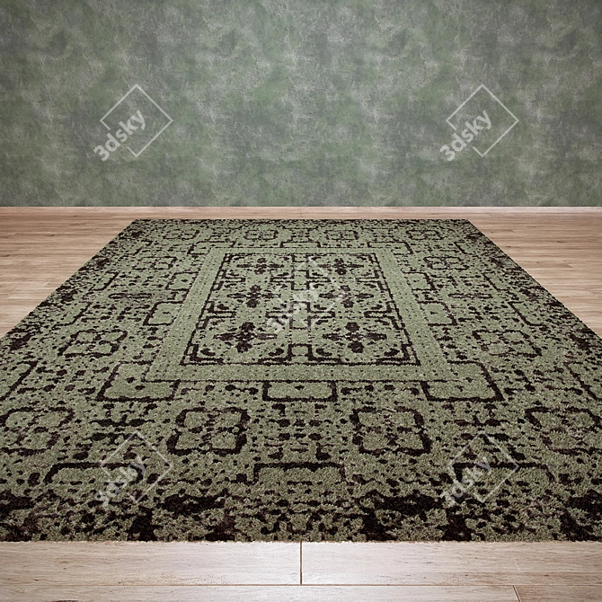 Samarkand Green LivingCarpets: Elegant Carpet for Stylish Interiors 3D model image 1