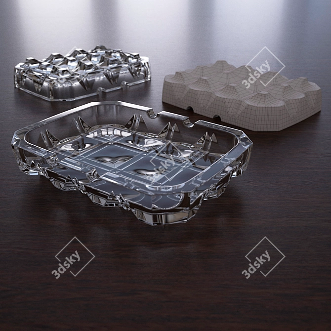 Elegant Ceramic Ashtray 123х92mm 3D model image 1