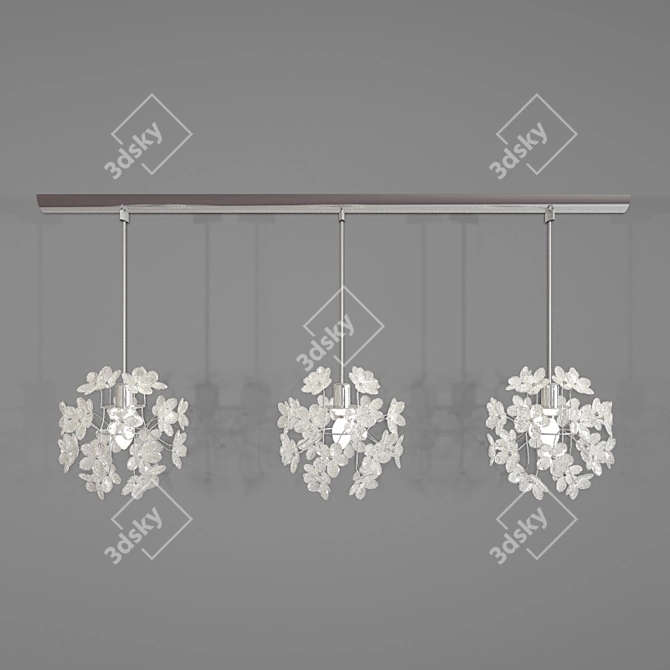 Eglo Fenari Chandelier: Chrome, 3x60W E14 3D model image 1