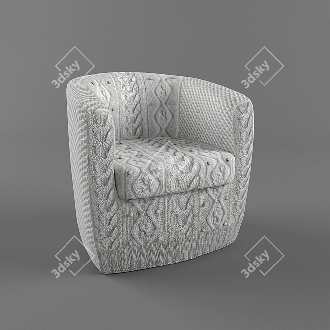 Knit Comfort Armchair 3D model image 1