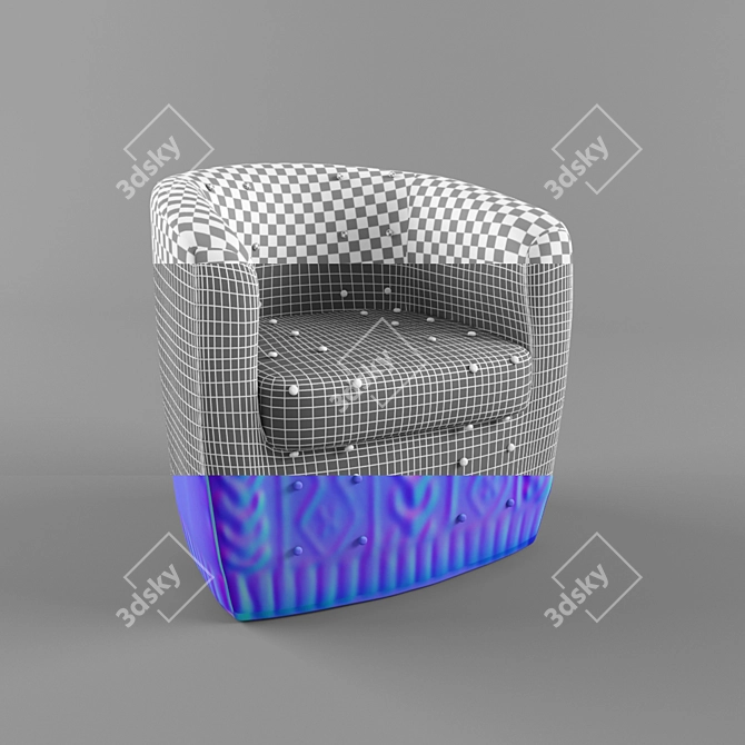 Knit Comfort Armchair 3D model image 2