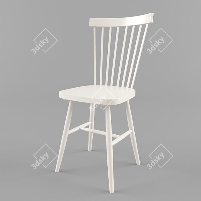  Scandinavian Agnes Dining Chair 3D model image 1