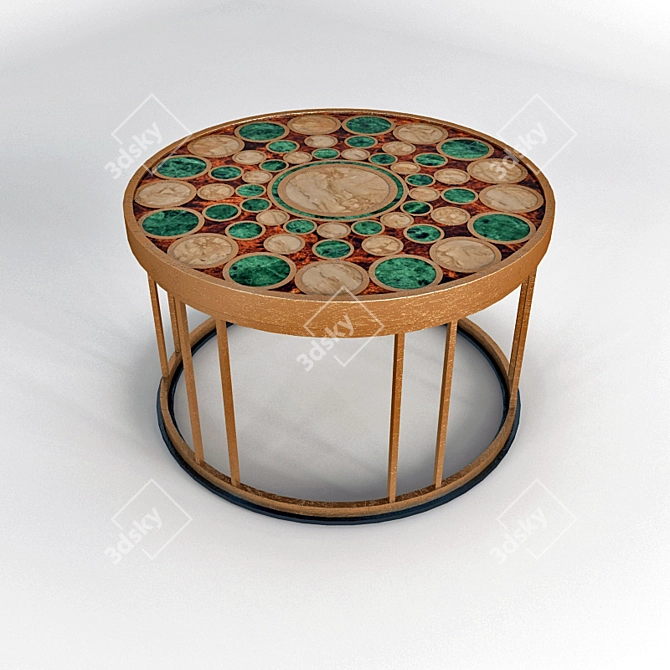 Eastern Elegance: PAUL MARRA Gallery Coffee Table 3D model image 1