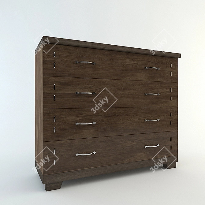 Modern Asterix Dresser by Domini 3D model image 1