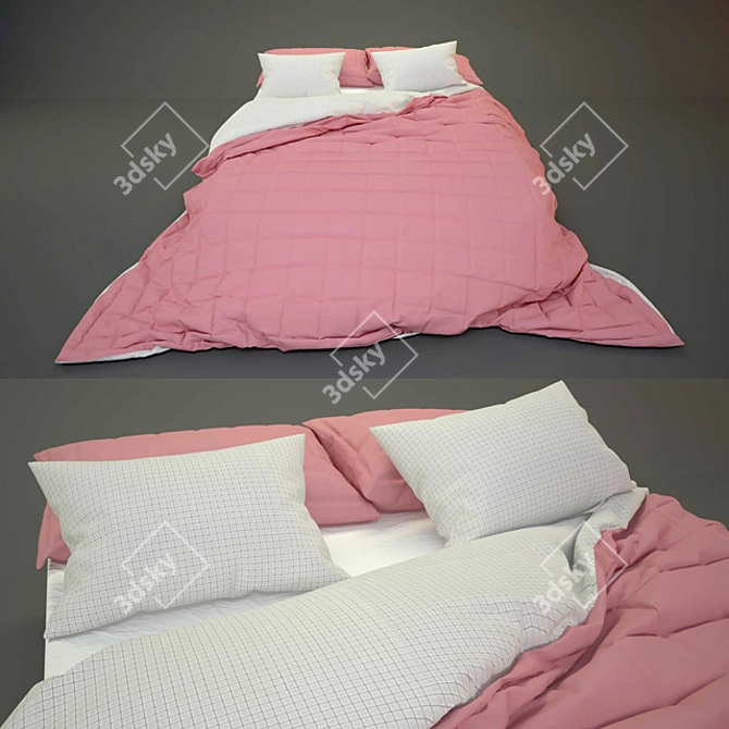 Versatile Linens for Your Bed 3D model image 1