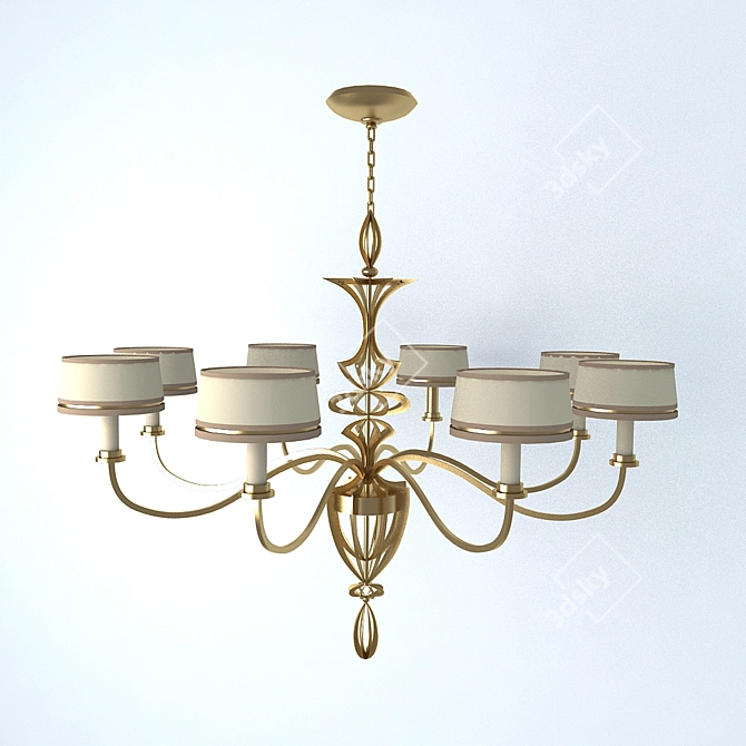 Elegant Illumination: Chandelier Radiance 3D model image 1