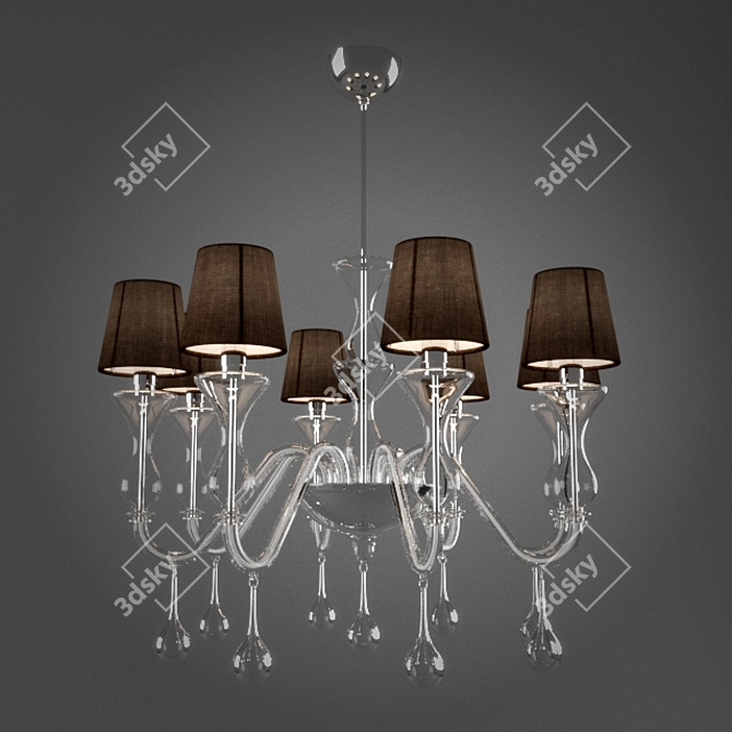 Elegant Brandy AVMazzega Chandelier 3D model image 1