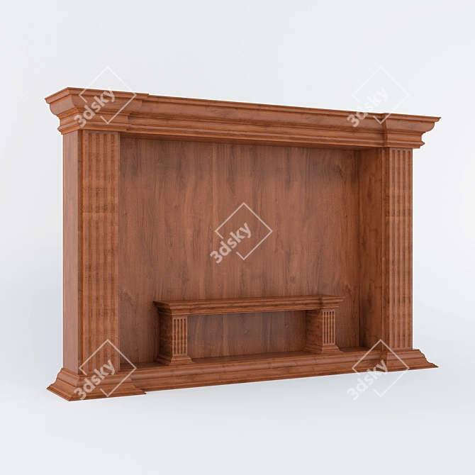 Classic TV Stand 3D model image 1