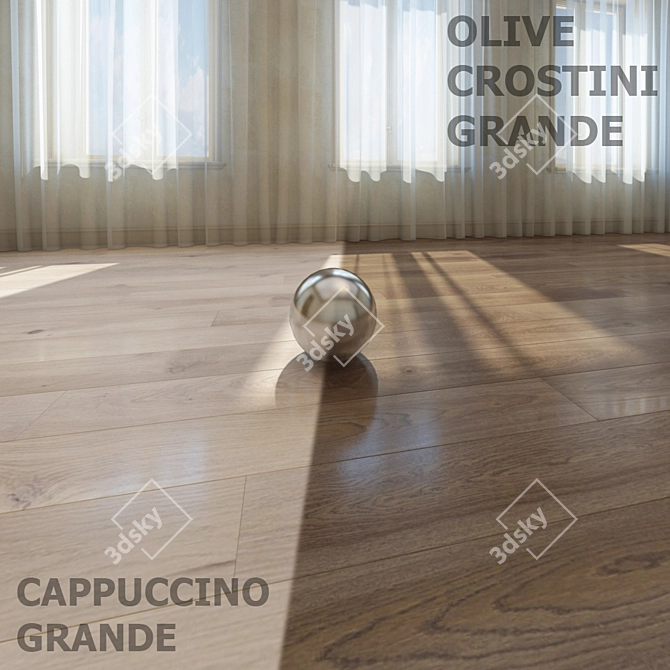 Barlinek Grande Cappuccino & Olive Crostini Oak 3D model image 1