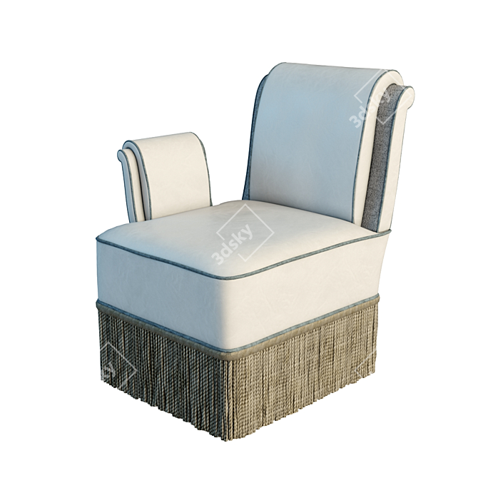 Luxury Lannes Armchair: Elegant and Comfortable 3D model image 1