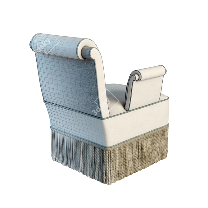 Luxury Lannes Armchair: Elegant and Comfortable 3D model image 3