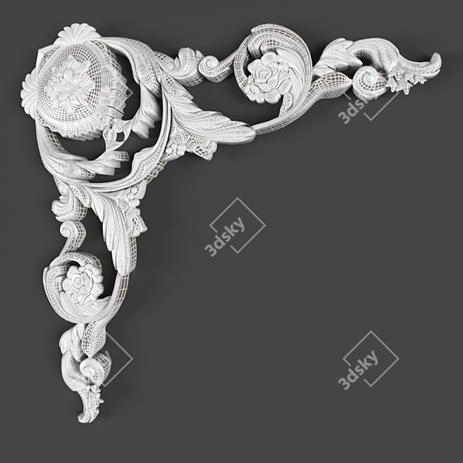 Elegant Corner Design 3D model image 3