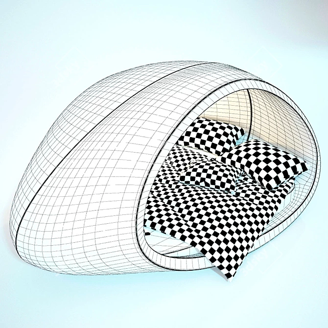 Eggscape Pod: Ultimate Comfort and Privacy 3D model image 2