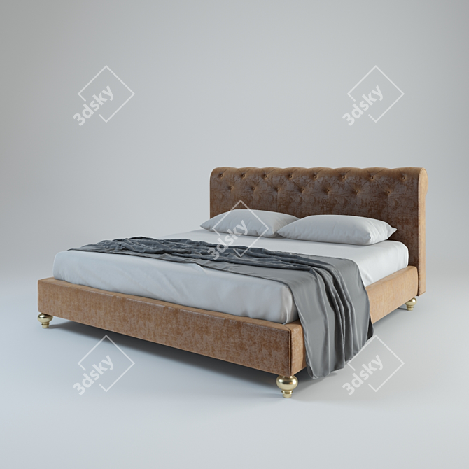 Italian DV Home Style Bed 3D model image 1