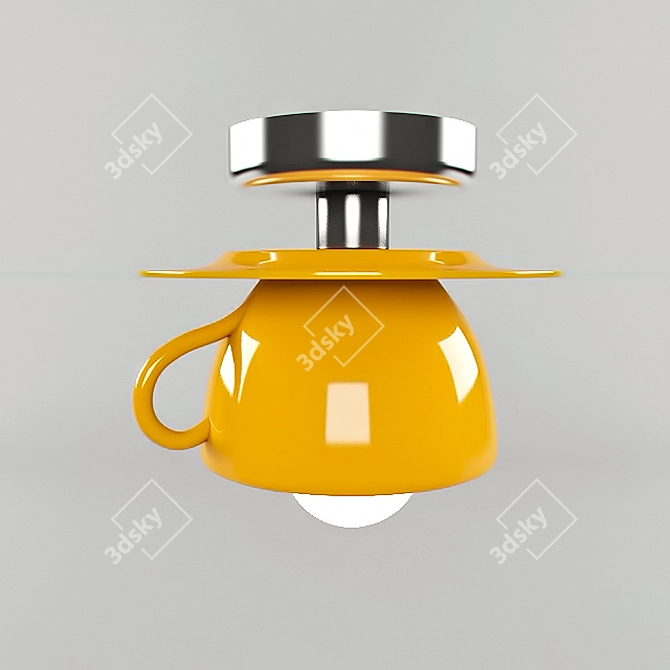 Handmade Cup Lamp 3D model image 1